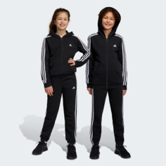 Брюки спортивные adidas Essentials 3-Stripes Fleece Pants, размер 7-8 лет, black/white
