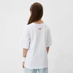 Футболка Minaku, размер 128, белый