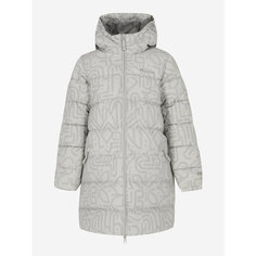 Пуховик OUTVENTURE Active Girls Down Jacket, размер 122/128, серый