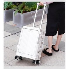 Чемодан-самокат AIBAG, 20 л, размер M, белый