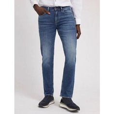 Джинсы зауженные GUESS, размер 32/32, голубой