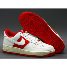 Кроссовки NIKE Air Force 1 Low, полнота D, размер 10,5US /44.5 EUR, sail/university red