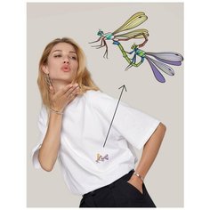 Футболка WANNA A, размер M-L, белый