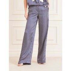 Брюки палаццо MARCIANO GUESS, размер 46, синий