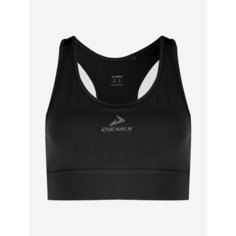 Топ спортивный Demix W D Running BaseLine Essentials Longline Bra, размер 42, черный