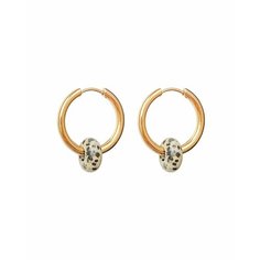 Серьги конго, с подвесками Strekoza Collection, яшма, размер 20 мм, белый