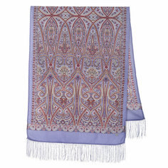 Шарф Павловопосадская платочная мануфактура для женщин,150х60 см, one size, фиолетовый
