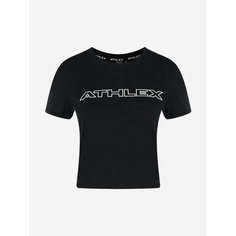 Футболка ATHLEX Logo Progress Tee, размер 46, черный