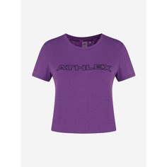 Футболка ATHLEX Logo Progress Tee, размер 42, фиолетовый