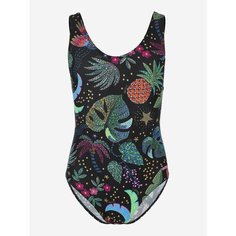 Лиф Joss Girls All-Over Printed Swimsuit, размер 140, черный