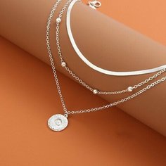Колье KMA Jewelry, длина 50 см, серебряный