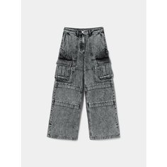 Джинсы карго JUUN.J Acid Multi-Pocket Cargo Denim, размер XS, серый
