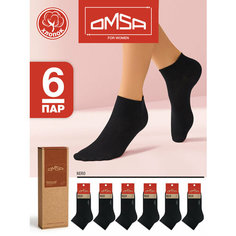 Носки Omsa, комплект, 6 пар, размер 39-41 (25-27), черный