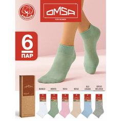 Носки Omsa, комплект, 6 пар, размер 35-38 (23-25), мультиколор
