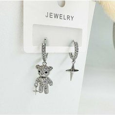 Серьги, серебряный Ac Fox