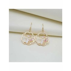 Серьги, розовый, золотой, белый be Self True Jewel