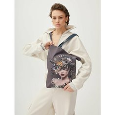Сумка шоппер Artograph, фактура рельефная, светло-серый