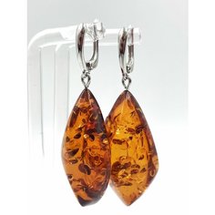 Серьги с подвесками AMBER Land, янтарь прессованный