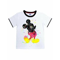 Футболка GAL and YOU, размер 110-116, белый/черный/желтый