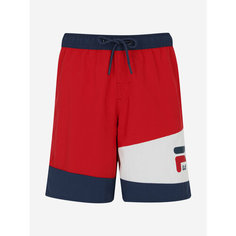 Шорты для плавания Fila Boys Color-block Swim Shorts 39 cm, размер 122/128, красный/синий