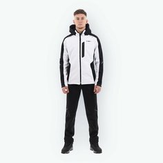 Бомбер Dragonfly Куртка мужская с капюшоном Dragonfly Explorer 2.0 Black and White, размер XL, белый
