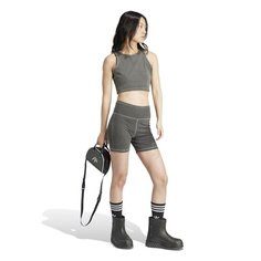 Топ спортивный adidas Originals Essentials+ Crop Tank Top, размер M INT, черный