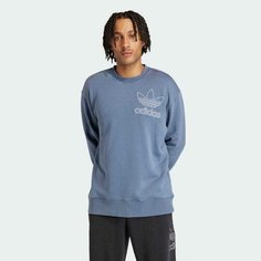 Футболка adidas Originals Adicolor Outline Trefoil, размер M INT, темно-синий