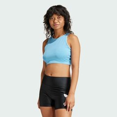 Топ спортивный adidas Originals Essentials+ Crop Tank Top, размер XXS INT, blue