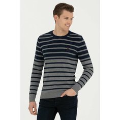 Джемпер U.S. POLO ASSN., размер M, , синий, серый