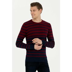 Джемпер U.S. POLO ASSN., размер XL, , синий, бордовый