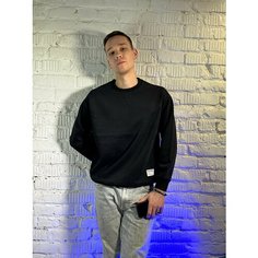 Пуловер MOSTOM свитшот классический, размер L(48), , черный