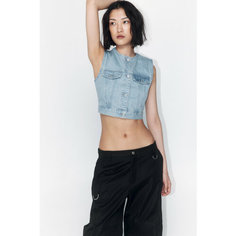 Жилет Befree Basic, размер M, светлый индиго