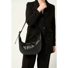 Сумка хобо Vael, фактура гладкая, black