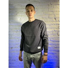 Пуловер MOSTOM свитшот классический, размер 2XL, , серый