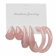 Серьги, розовый Fashion Earrings