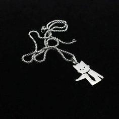 Колье, длина 60 см, серебристый Монинг