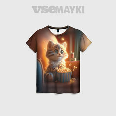 Футболка VseMayki.Ru, размер 72/74, белый