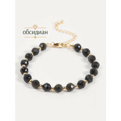 Браслет-нить BL Jewelry, обсидиан, 1 шт., размер 17 см, черный