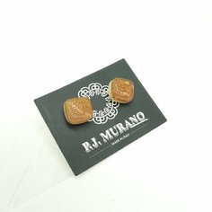 Серьги пусеты PJ Murano, золотой