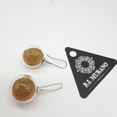 Серьги PJ Murano, золотой, бесцветный