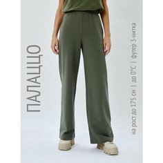 Брюки палаццо HIGH TEMP 2004F3, размер 42/44, хаки, зеленый