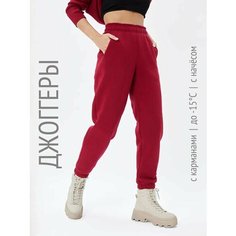 Брюки джоггеры HIGH TEMP 2038F4, размер 46/48, бордовый
