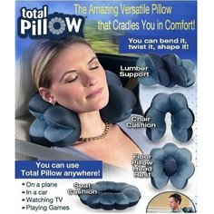 Подушка Total Pillow, 1 шт., cиний