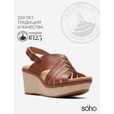 Босоножки Clarks, размер 40 EU, tan leather