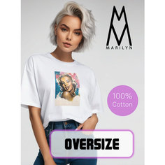 Футболка Marilyn Monroe, размер M/L, бeлый