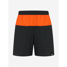 Шорты для плавания Joss Boys Color-block Swim Shorts 35 cm, размер 128, черный/оранжевый