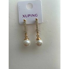 Серьги XUPING JEWELRY, размер 20 мм, золотой