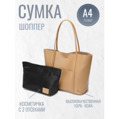 Сумка шоппер , фактура зернистая, коричневый Dark Cherry