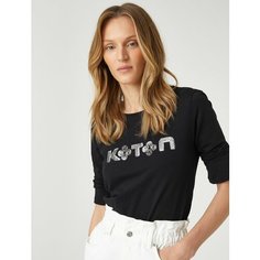 Лонгслив KOTON, размер XS, , черный