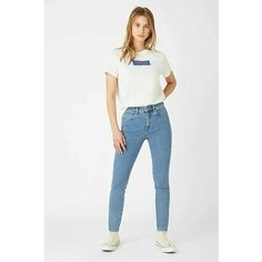 Джинсы скинни Wrangler High Rise Skinny, размер W30/L32, синий